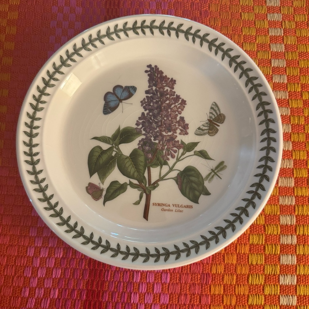 Portmeirion botanic garden salad  plate, EUC with slight crazing. 8 1/2 inches